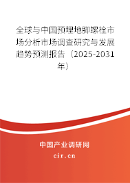 全球與中國(guó)預(yù)埋地腳螺栓市場(chǎng)分析市場(chǎng)調(diào)查研究與發(fā)展趨勢(shì)預(yù)測(cè)報(bào)告（2025-2031年）