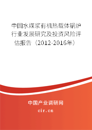 中國水煤漿有機熱載體鍋爐行業(yè)發(fā)展研究及投資風險評估報告（2012-2016年）