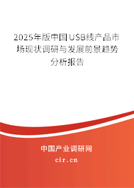 2025年版中國USB線產(chǎn)品市場現(xiàn)狀調(diào)研與發(fā)展前景趨勢分析報告