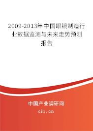 2009-2013年中國眼鏡制造行業(yè)數(shù)據(jù)監(jiān)測與未來走勢預(yù)測報告