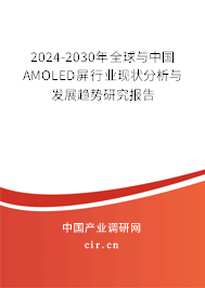 2024-2030年全球與中國AMOLED屏行業(yè)現(xiàn)狀分析與發(fā)展趨勢研究報(bào)告