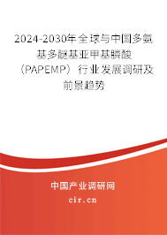 2024-2030年全球與中國多氨基多醚基亞甲基膦酸（PAPEMP）行業(yè)發(fā)展調(diào)研及前景趨勢(shì)