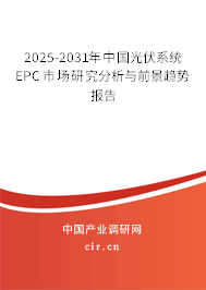 2025-2031年中國光伏系統(tǒng)EPC市場研究分析與前景趨勢報(bào)告