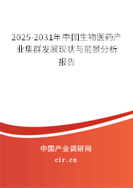 2025-2031年中國(guó)生物醫(yī)藥產(chǎn)業(yè)集群發(fā)展現(xiàn)狀與前景分析報(bào)告