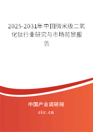 2025-2031年中國微米級二氧化鈦行業(yè)研究與市場前景報(bào)告