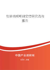 包裝機械項目定位研究咨詢報告