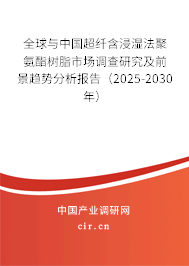 全球與中國超纖含浸濕法聚氨酯樹脂市場調查研究及前景趨勢分析報告（2025-2030年）