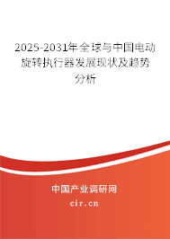 2025-2031年全球與中國電動(dòng)旋轉(zhuǎn)執(zhí)行器發(fā)展現(xiàn)狀及趨勢分析