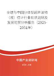 全球與中國(guó)分體型超聲波物（液）位計(jì)行業(yè)現(xiàn)狀調(diào)研及發(fā)展前景分析報(bào)告（2025-2031年）