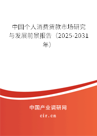 中國個人消費貸款市場研究與發(fā)展前景報告（2025-2031年）