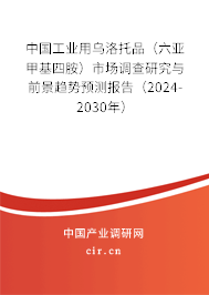 中國(guó)工業(yè)用烏洛托品（六亞甲基四胺）市場(chǎng)調(diào)查研究與前景趨勢(shì)預(yù)測(cè)報(bào)告（2024-2030年）