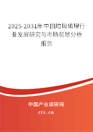 2025-2031年中國(guó)垃圾填埋行業(yè)發(fā)展研究與市場(chǎng)前景分析報(bào)告