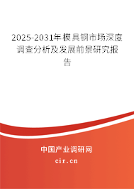 2025-2031年模具鋼市場深度調(diào)查分析及發(fā)展前景研究報告