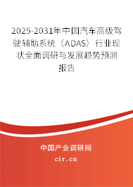 2025-2031年中國汽車高級駕駛輔助系統(tǒng)（ADAS）行業(yè)現(xiàn)狀全面調(diào)研與發(fā)展趨勢預測報告