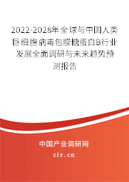2022-2028年全球與中國人類巨細胞病毒包膜糖蛋白B行業(yè)發(fā)展全面調(diào)研與未來趨勢預測報告