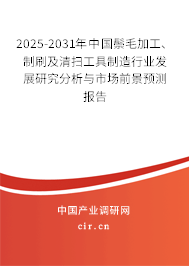 2025-2031年中國鬃毛加工、制刷及清掃工具制造行業(yè)發(fā)展研究分析與市場前景預測報告