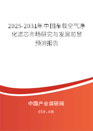 2025-2031年中國車載空氣凈化濾芯市場研究與發(fā)展前景預(yù)測報(bào)告