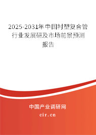 2025-2031年中國襯塑復(fù)合管行業(yè)發(fā)展研及市場前景預(yù)測報告 2025-2031年中國襯塑復(fù)合管行業(yè)發(fā)展研及市場前景預(yù)測報告