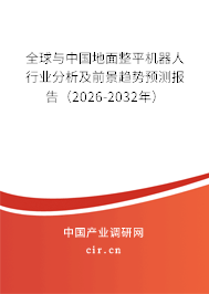 全球與中國地面整平機器人行業(yè)分析及前景趨勢預(yù)測報告（2026-2032年）