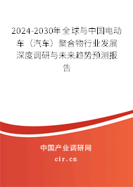 2024-2030年全球與中國電動車(汽車)聚合物行業(yè)發(fā)展深度調研與未來趨勢預測報告 2024-2030年全球與中國電動車(汽車)聚合物行業(yè)發(fā)展深度調研與未來趨勢預測報告