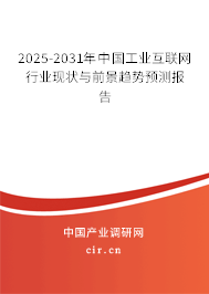 2025-2031年中國工業(yè)互聯(lián)網(wǎng)行業(yè)現(xiàn)狀與前景趨勢(shì)預(yù)測(cè)報(bào)告