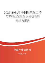 2025-2031年中國(guó)過(guò)氧化二異丙苯行業(yè)發(fā)展現(xiàn)狀分析與前景趨勢(shì)報(bào)告