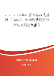 2025-2031年中國(guó)甲基叔戊基醚（TAME）市場(chǎng)現(xiàn)狀調(diào)研分析與發(fā)展趨勢(shì)報(bào)告
