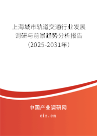 上海城市軌道交通行業(yè)發(fā)展調(diào)研與前景趨勢(shì)分析報(bào)告（2025-2031年）