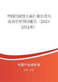 中國伺服放大器行業(yè)現(xiàn)狀與發(fā)展前景預(yù)測報(bào)告（2025-2031年）