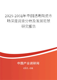 2025-2031年中國透明陶瓷市場深度調(diào)查分析及發(fā)展前景研究報(bào)告