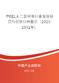 中國2,4-二氯甲苯行業(yè)發(fā)展研究與前景分析報告（2025-2031年）