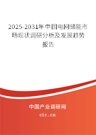 2025-2031年中國電網(wǎng)儲能市場現(xiàn)狀調(diào)研分析及發(fā)展趨勢報(bào)告 2025-2031年中國電網(wǎng)儲能市場現(xiàn)狀調(diào)研分析及發(fā)展趨勢報(bào)告