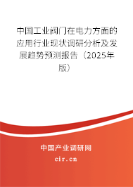 中國工業(yè)閥門在電力方面的應用行業(yè)現狀調研分析及發(fā)展趨勢預測報告（2024年版）