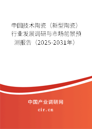 中國技術陶瓷（新型陶瓷）行業(yè)發(fā)展調研與市場前景預測報告（2025-2031年）