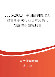 2025-2031年中國密鑰管理類設備和系統(tǒng)行業(yè)現(xiàn)狀分析與發(fā)展趨勢研究報告