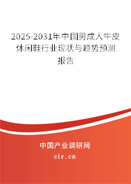 2025-2031年中國男成人牛皮休閑鞋行業(yè)現(xiàn)狀與趨勢預(yù)測報(bào)告