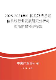 2025-2031年中國鐵路應(yīng)急通信系統(tǒng)行業(yè)發(fā)展研究分析與市場前景預(yù)測報(bào)告