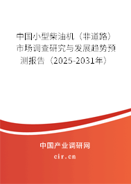 中國小型柴油機（非道路）市場調(diào)查研究與發(fā)展趨勢預測報告（2025-2031年）