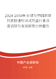 2024-2030年全球與中國原降鈣素快速檢測(cè)試劑盒行業(yè)深度調(diào)研與發(fā)展趨勢(shì)分析報(bào)告