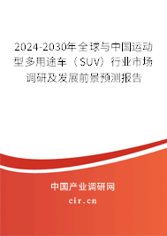 2024-2030年全球與中國運動型多用途車（SUV）行業(yè)市場調(diào)研及發(fā)展前景預(yù)測報告