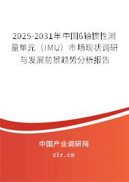 2025-2031年中國6軸慣性測量單元（IMU）市場現(xiàn)狀調(diào)研與發(fā)展前景趨勢分析報告