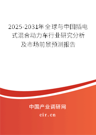2025-2031年全球與中國插電式混合動力車行業(yè)研究分析及市場前景預(yù)測報告