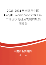 2025-2031年全球與中國Google Workspace交流工具市場現(xiàn)狀調研及發(fā)展前景預測報告