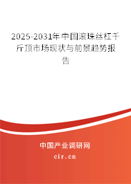 2025-2031年中國(guó)滾珠絲杠千斤頂市場(chǎng)現(xiàn)狀與前景趨勢(shì)報(bào)告