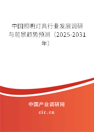 中國照明燈具行業(yè)發(fā)展調(diào)研與前景趨勢預(yù)測（2025-2031年）