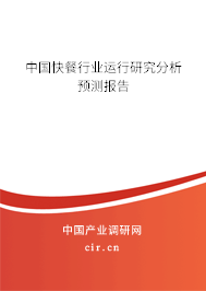 中國快餐行業(yè)運行研究分析預(yù)測報告