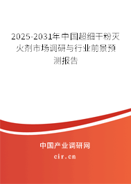2025-2031年中國超細(xì)干粉滅火劑市場調(diào)研與行業(yè)前景預(yù)測報(bào)告