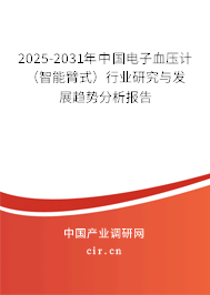 2025-2031年中國電子血壓計（智能臂式）行業(yè)研究與發(fā)展趨勢分析報告