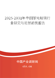 2025-2031年中國家電玻璃行業(yè)研究與前景趨勢報(bào)告