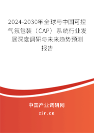 2024-2030年全球與中國可控氣氛包裝（CAP）系統(tǒng)行業(yè)發(fā)展深度調(diào)研與未來趨勢預(yù)測報告